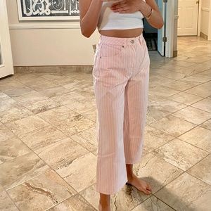 Topshop Pink Flared Pants